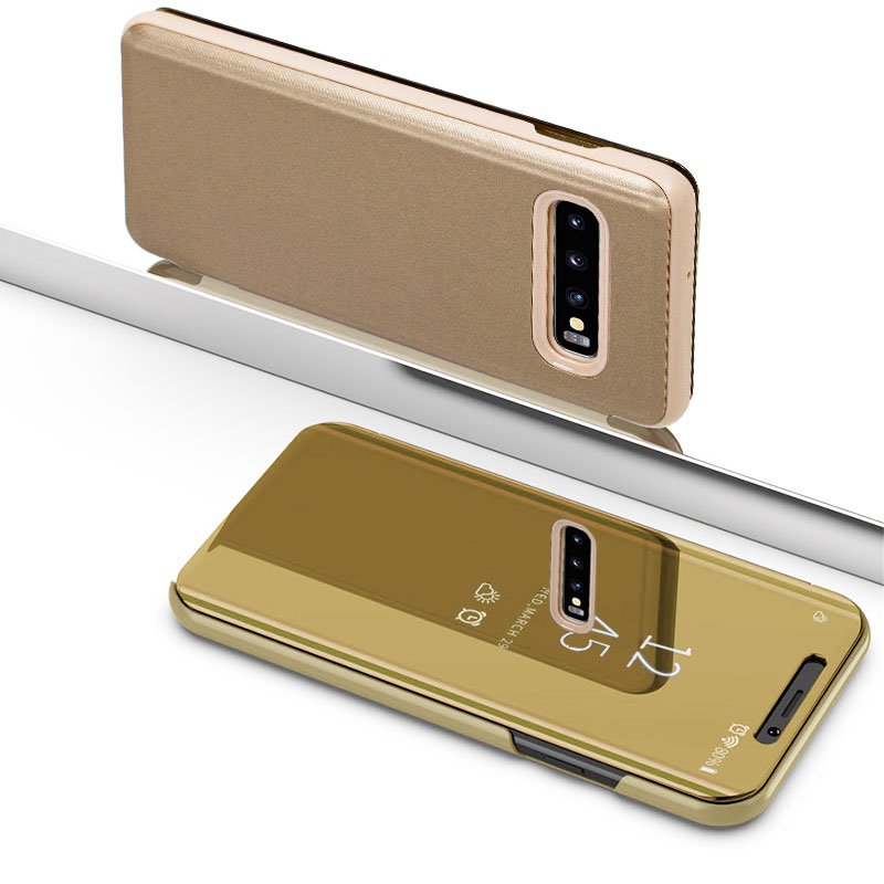 Capa Flip Samsung G973 Galaxy S10 Clear View Gold