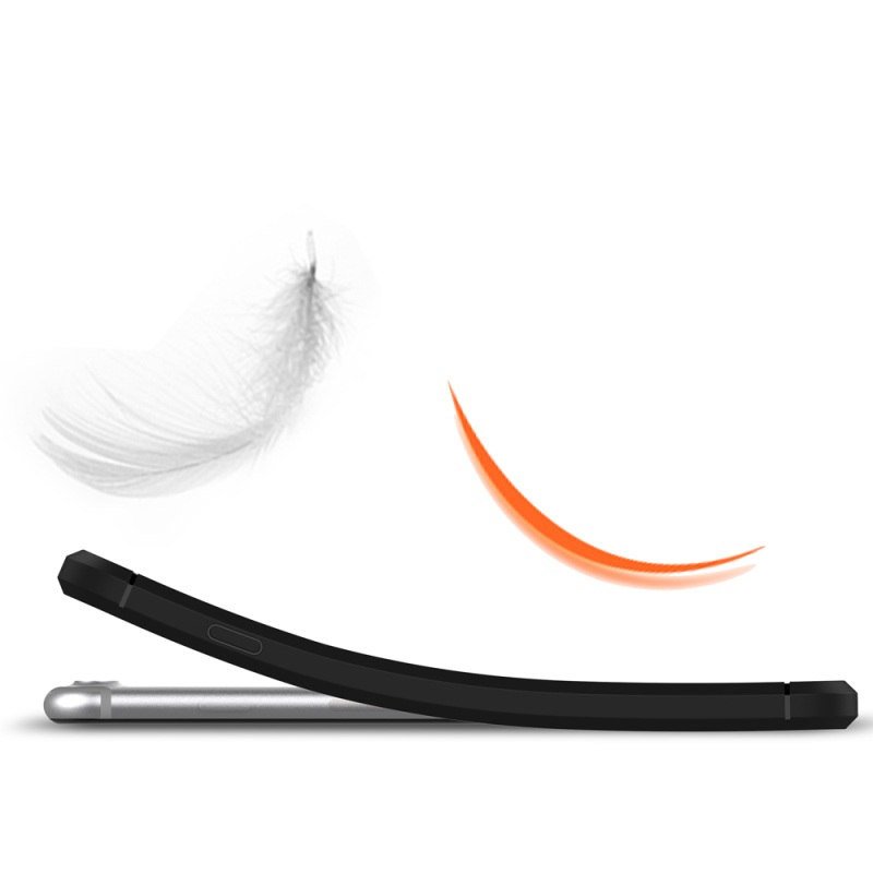 Capa carbono Capa flexível TPU para iPhone 8 - 7 preto