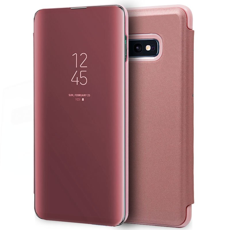 Capa Flip Samsung G970 Galaxy S10e Clear View Pink