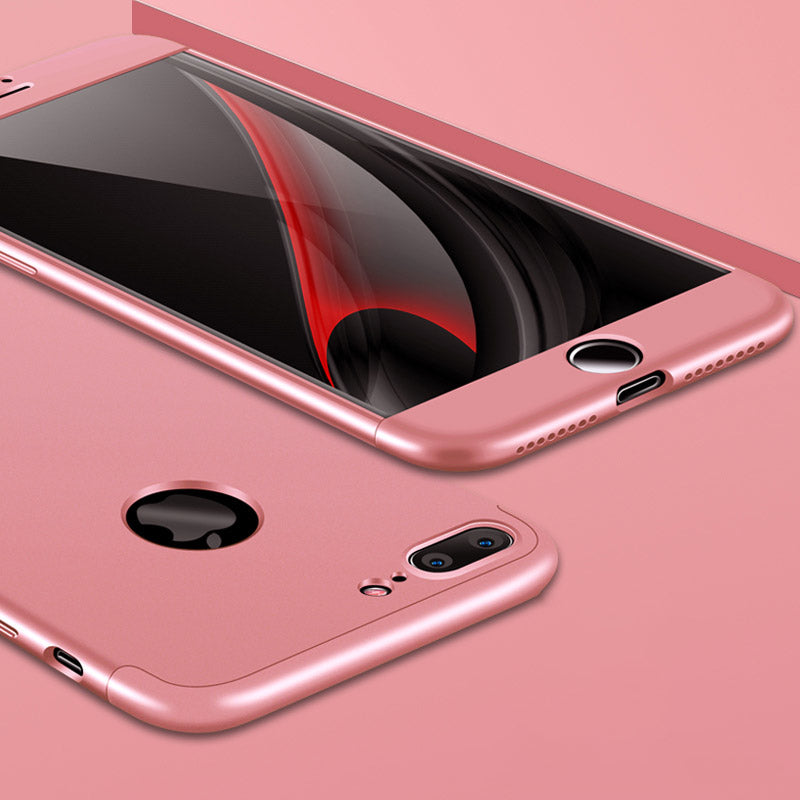 Capa de proteção GKK 360 frontal e traseira capa de corpo inteiro para iPhone 7/8 rosa