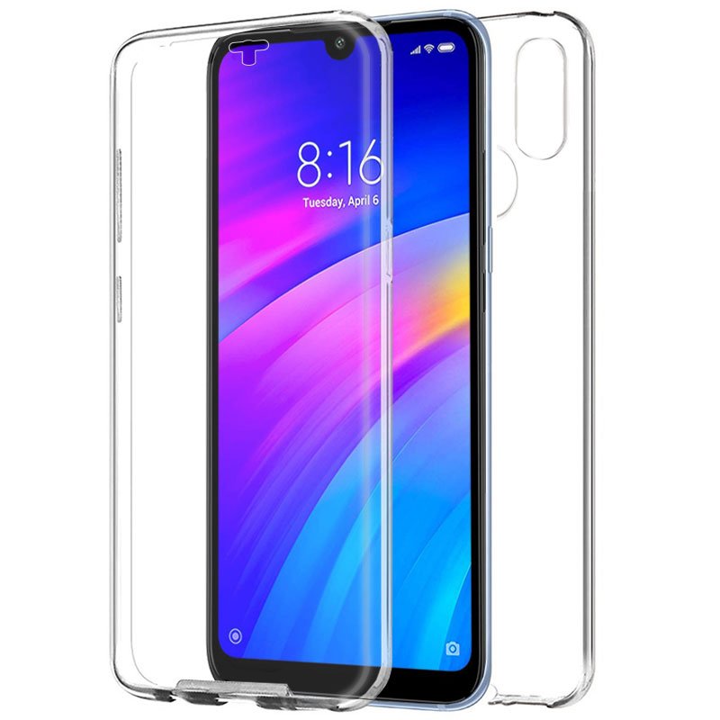 Capa silicone 3D Xiaomi Redmi 7 (frente e verso transparentes)