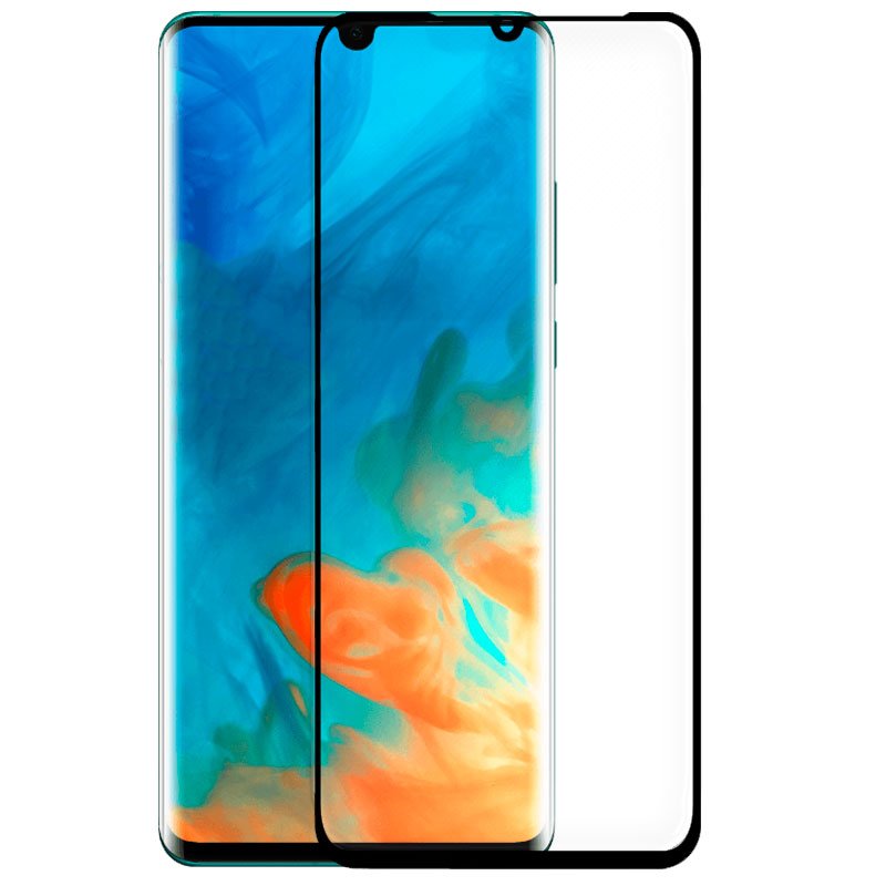 Película Vidro Temperado para Huawei P30 Pro (borda preta curvada)