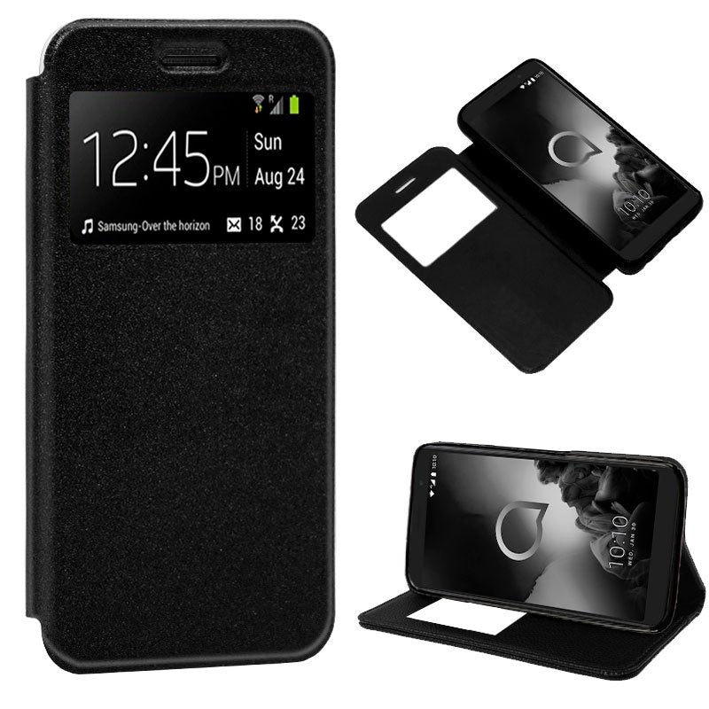 Capa Flip Alcatel 1X (2019) Plain Black