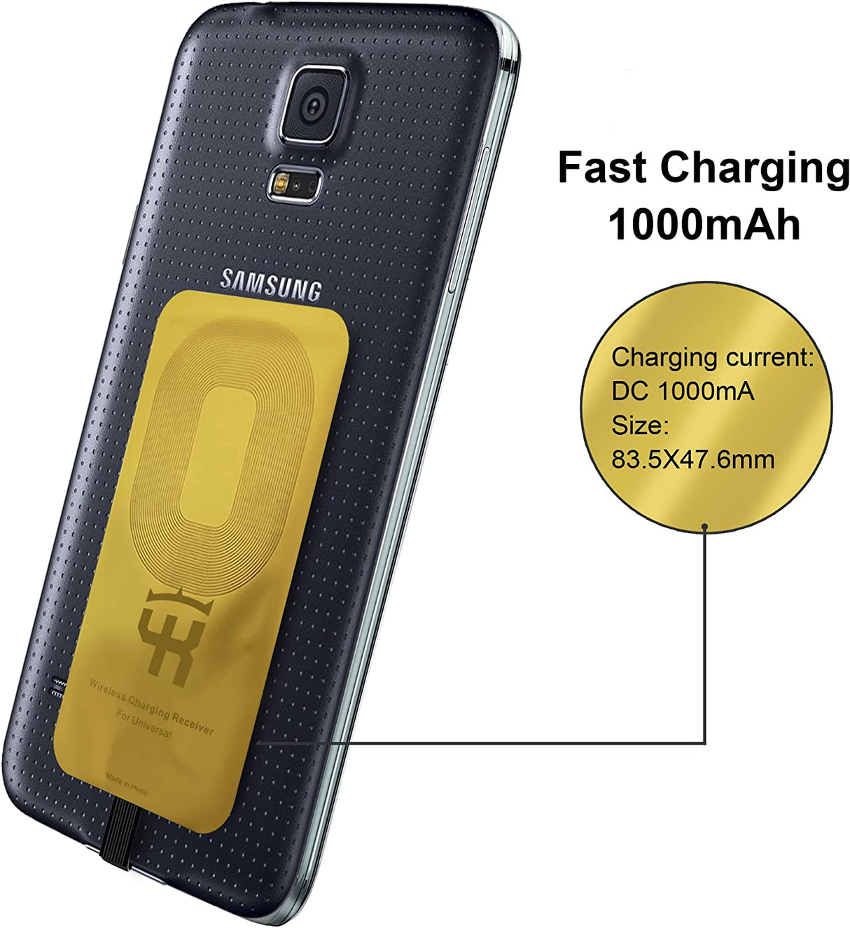 Receptor Wireless Charging Receiver Qi para Carregador Sem Fios – Micro USB A Premium