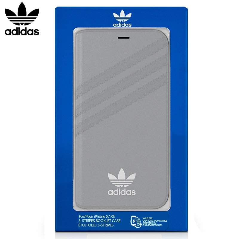 Capa com Capa Flip iPhone X / iPhone XS Adidas Cinza