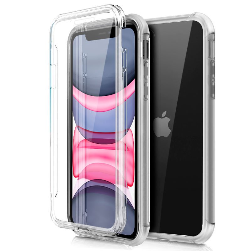 Capa silicone 3D para iPhone 11 (frente e verso transparentes)
