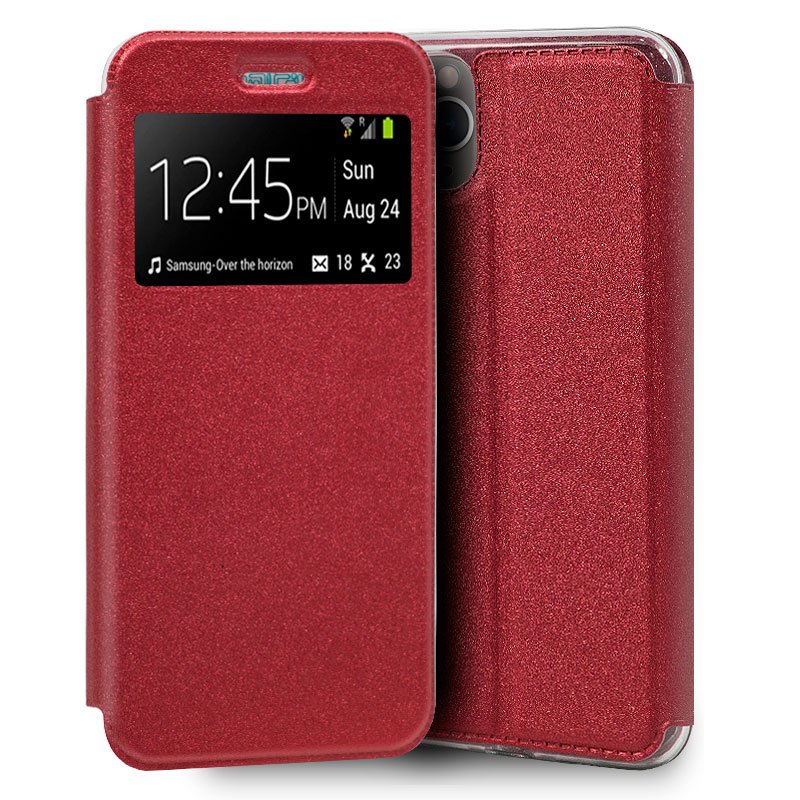 Capa Flip para iPhone 11 Pro, Vermelho Claro