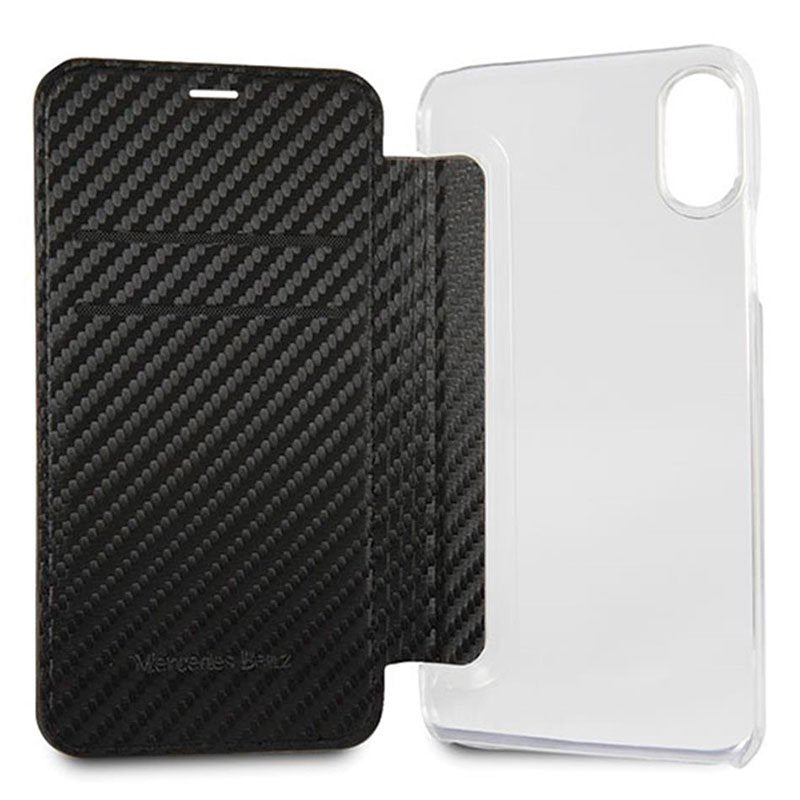 Capa com Capa Flip iPhone X / iPhone XS Preto Mercedes-Benz