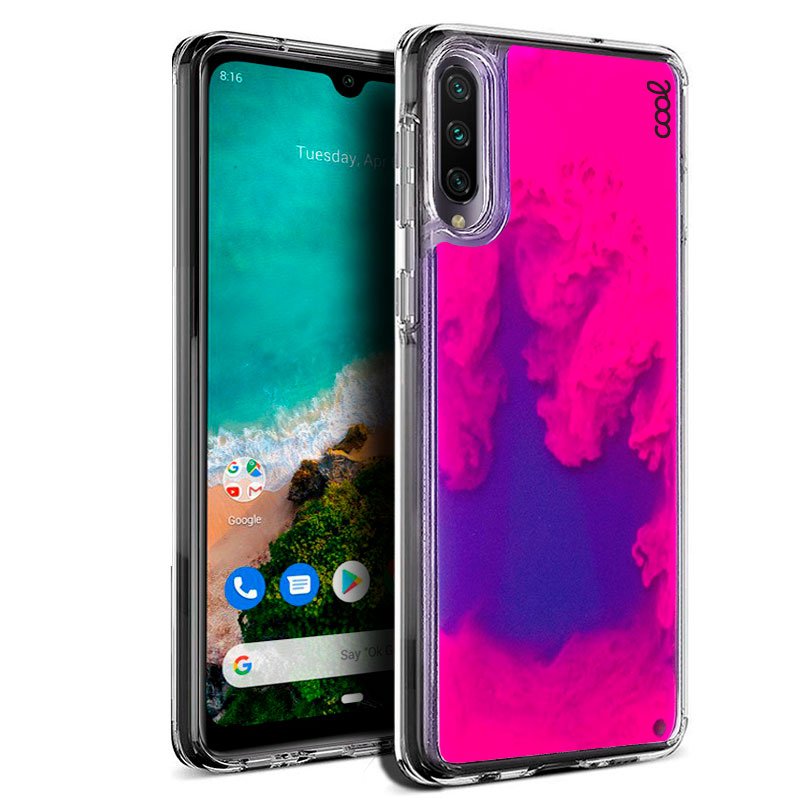 Capa Xiaomi Mi A3 Glitter Neon Pink