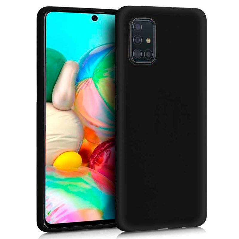 Capa Silicone Samsung A715 Galaxy A71 (Preto)