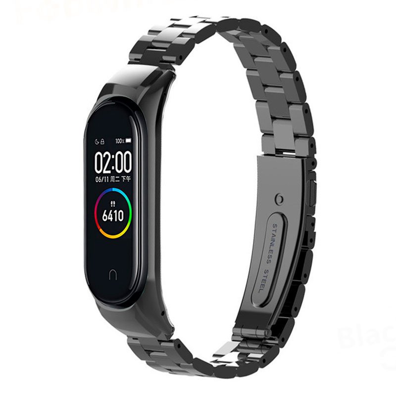 Bracelete Xiaomi Mi Band 4/3 Aço preto
