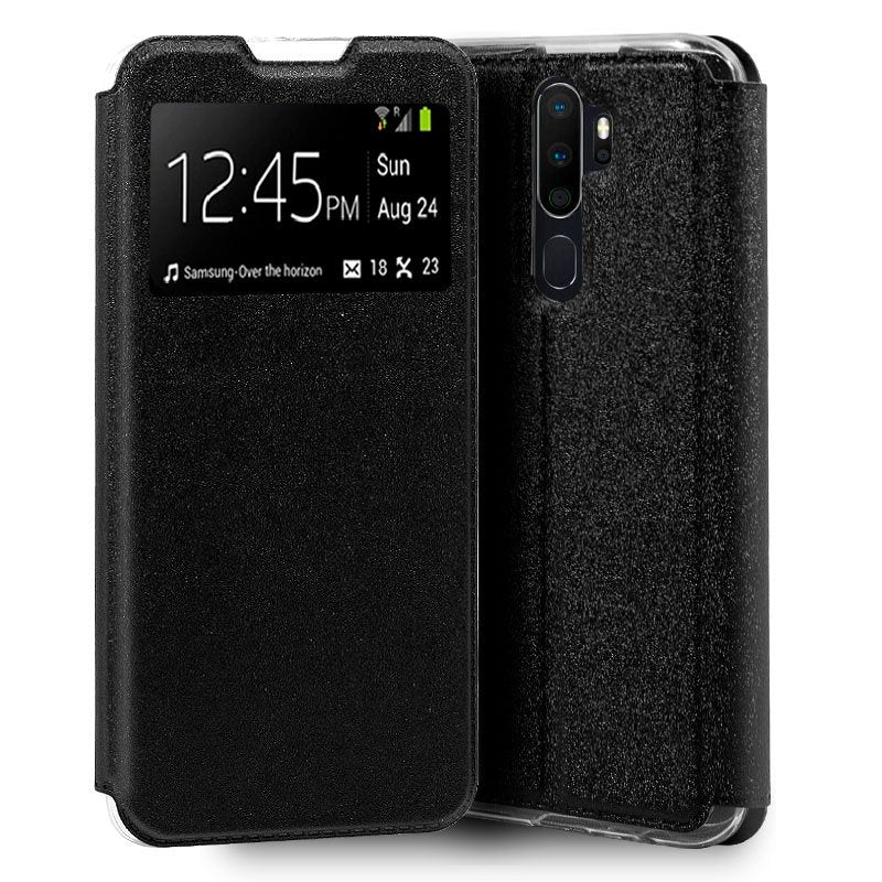 Capa Flip Oppo A5 (2020) / A9 (2020) Smooth Black