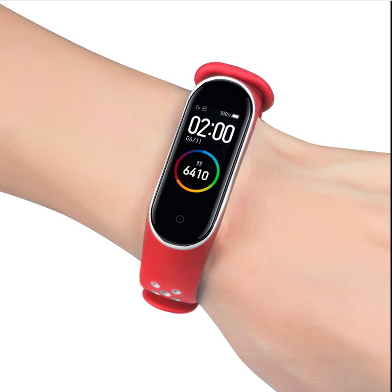 Pulseira Bracelete Xiaomi Mi Band 3 / Mi Band 4 Sport Pulseira vermelha