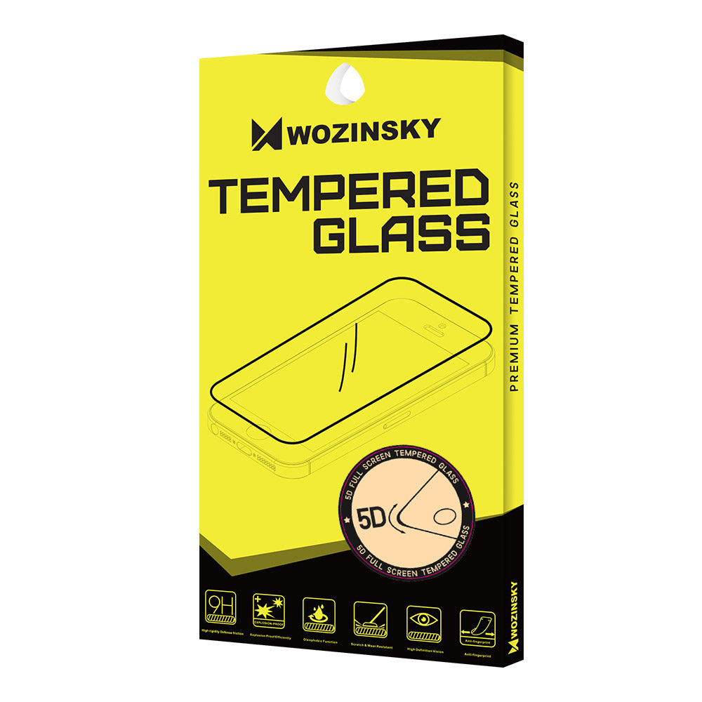 Wozinsky Vidro Temperado 5D Cola Completa Protetor de Tela Super Resistente Totalmente Coberto com Armação para Samsung Galaxy S8 G950 preto - caixa amigável