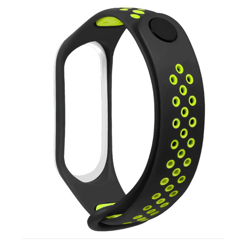 Pulseira Bracelete Xiaomi Mi Band 3 / Mi Band 4 Sport Strap Preto-Verde