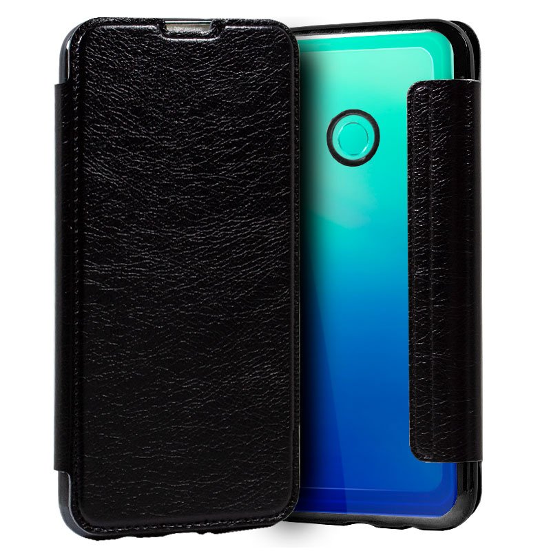 Capa Flip Huawei P40 Lite E Couro Preto