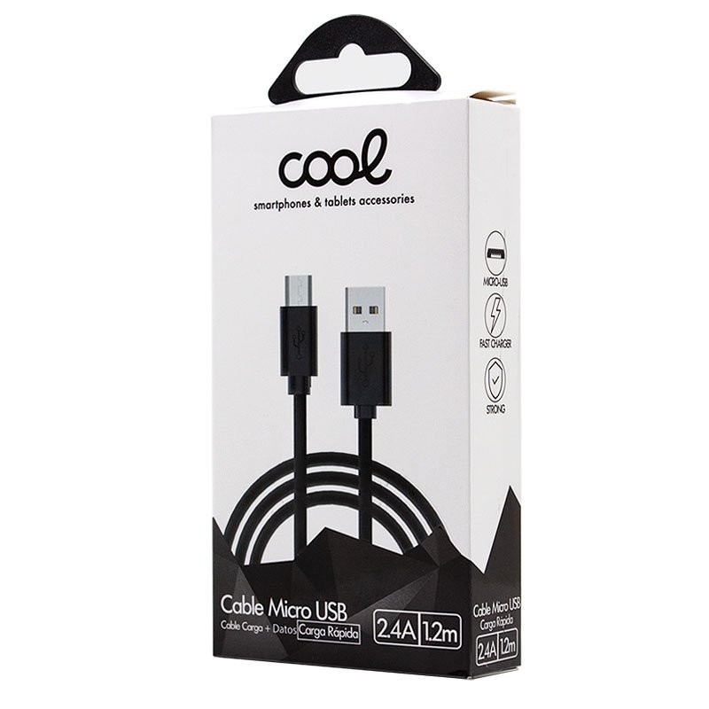 Cabo USB com Universal COOL (micro-USB) 1,2 metros Preto