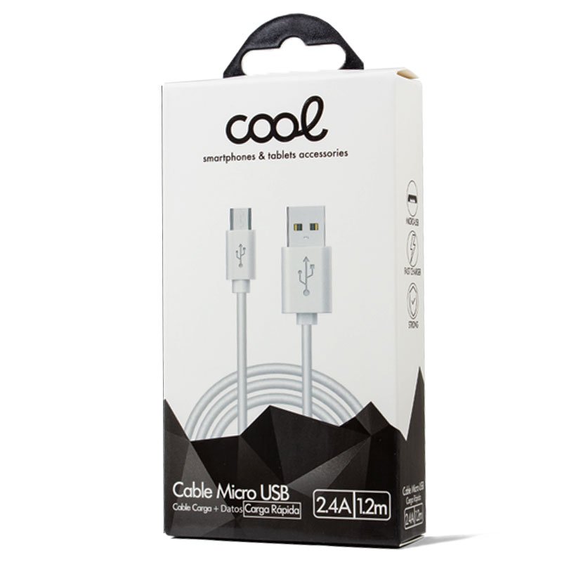 Cabo USB compatível Universal (Micro-USB) 1,2 metros Branco