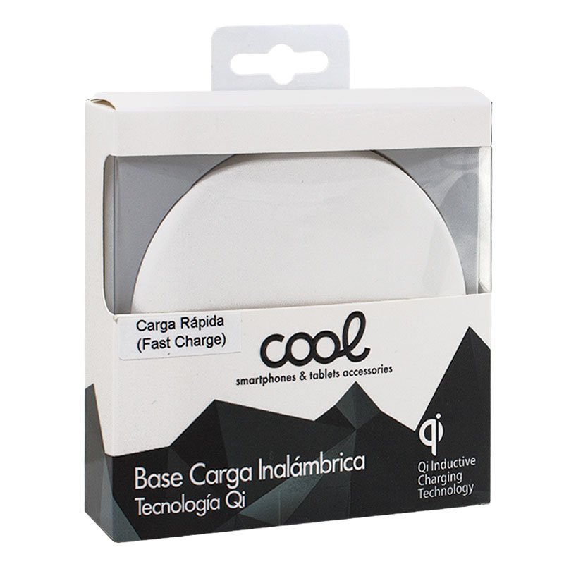 Dock Base Charger Smartphones Wireless Qi Universal COOL (Quick Charge) Branco