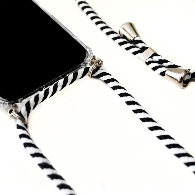 Capa Samsung Galaxy M21 Preto com Cordão Listras