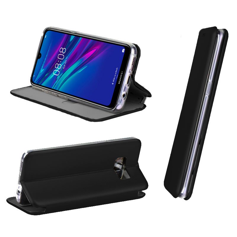 Capa Flip Huawei Y6 (2019) / Y6s / Honor 8A Elegance Preto