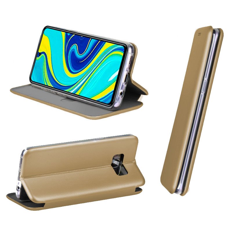 Capa Flip Xiaomi Redmi Note 9S / 9 Pro Elegance Gold