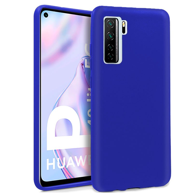 Capa Silicone para Huawei P40 Lite 5G (Azul)