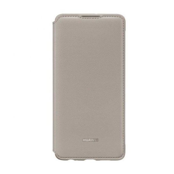 Huawei Capa Flip Wallet Cover para Huawei P30 Caqui