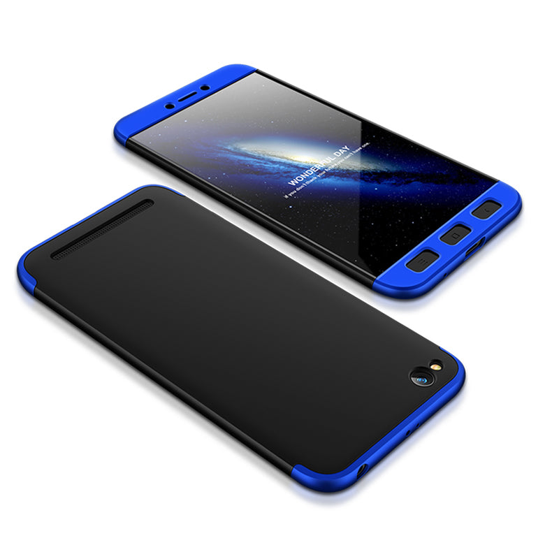 GKK 360 Capa de proteção frontal e traseira capa completa Xiaomi Redmi 5A preto-azul
