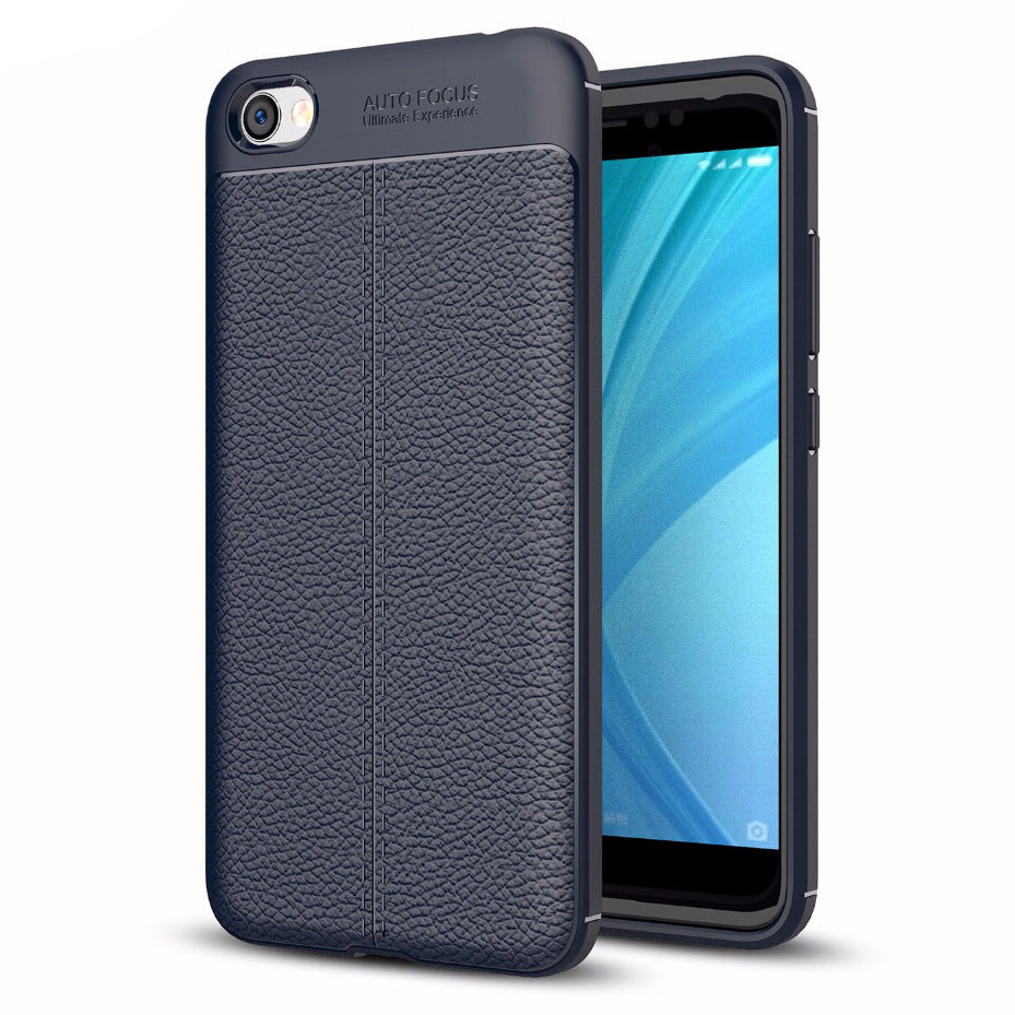 Capa flexível de TPU padrão Litchi para Xiaomi Redmi 5A azul