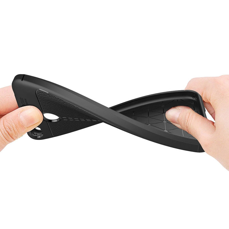 Capa flexível de TPU padrão Litchi para Xiaomi Redmi 4X cinza