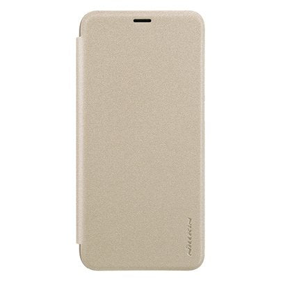 Capa de couro Nillkin Sparkle com capa flip book para Huawei Honor 9 Lite dourado