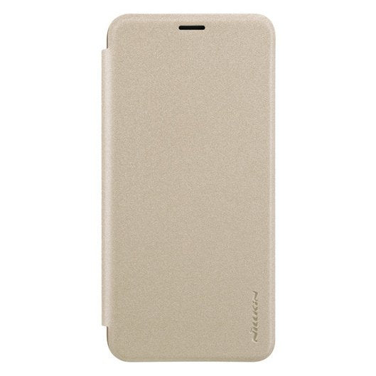 Capa de couro Nillkin Sparkle com capa flip book para Huawei Honor 7X dourado