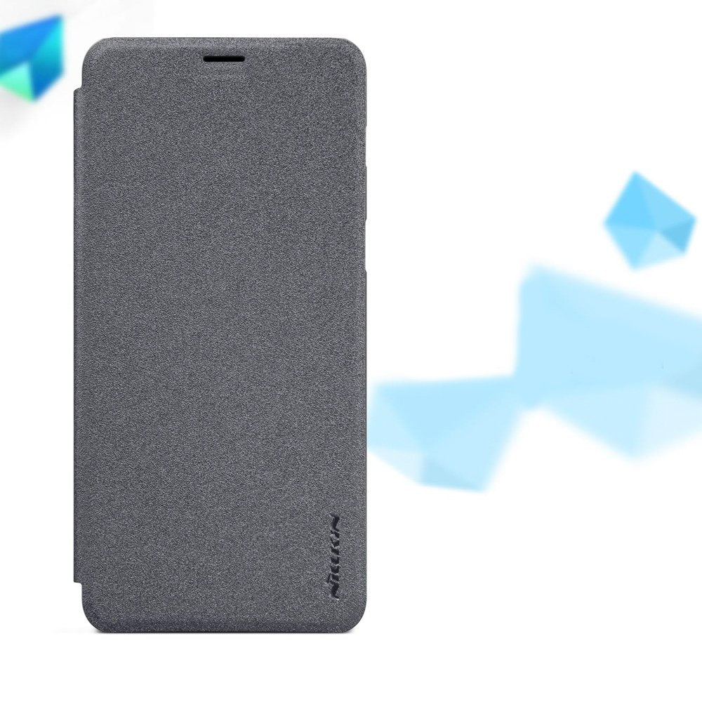 Capa de couro Nillkin Sparkle capa flip book para Samsung Galaxy A8 2018 A530 dourada