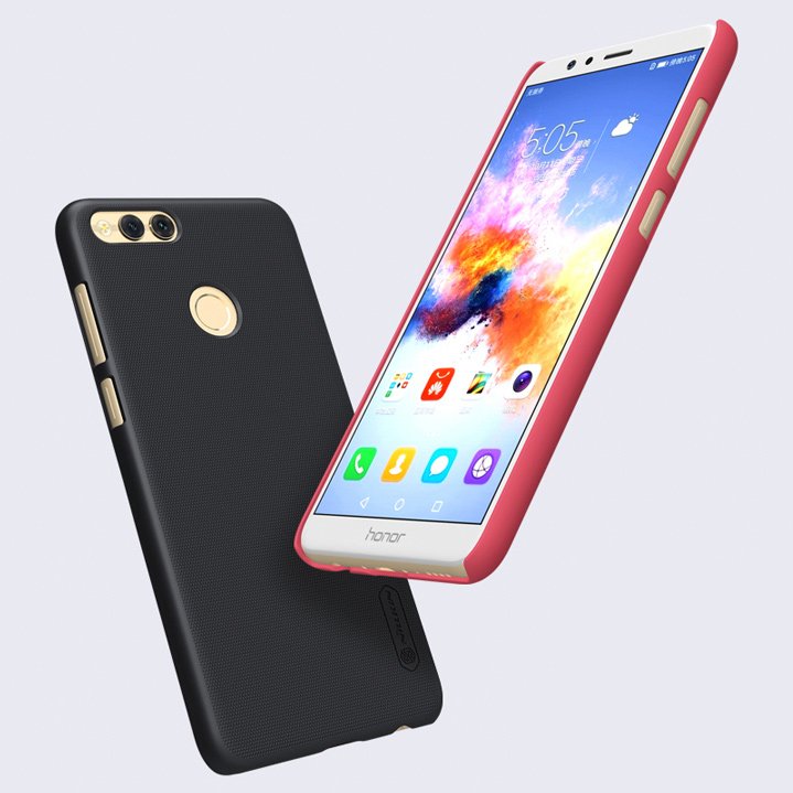 Capa Nillkin Super Frosted Shield com protetor de tela para Huawei Honor 7X dourado