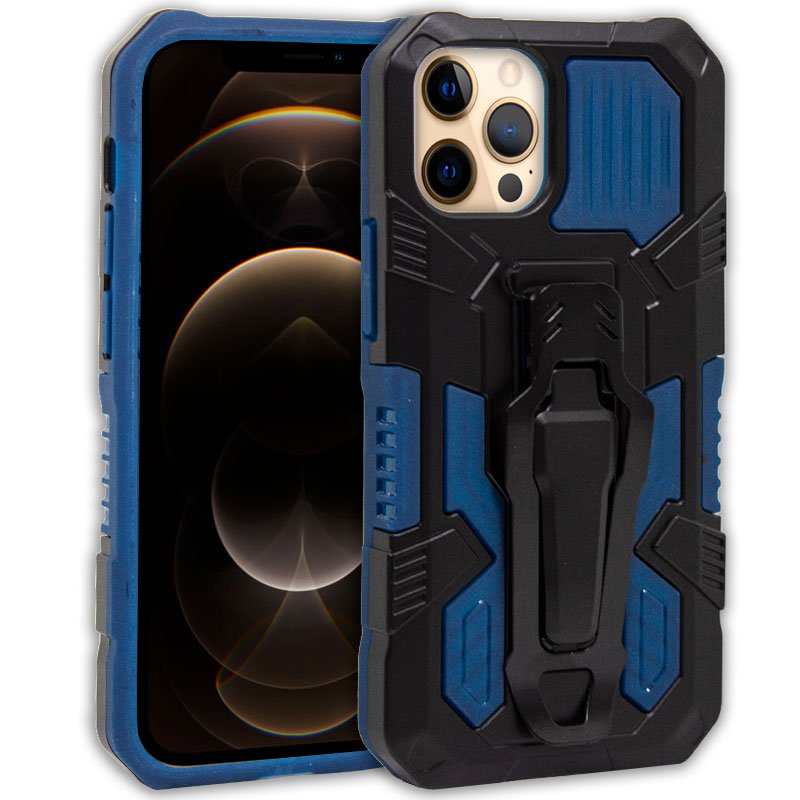 Capa iPhone 12 Pro Max Clip Azul Marinho e Preto