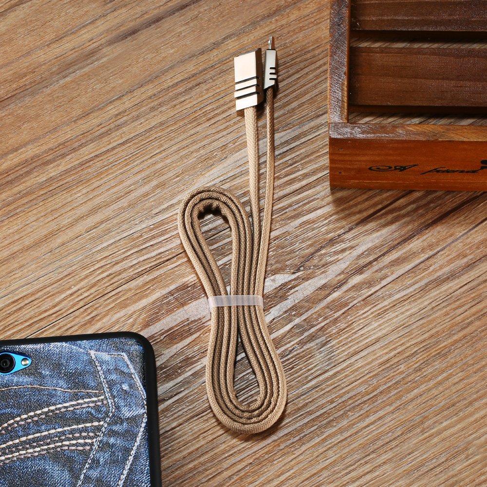 Cabo USB - micro USB Remax Weave RC-081m com tecido trançado 2.1A 1M verde