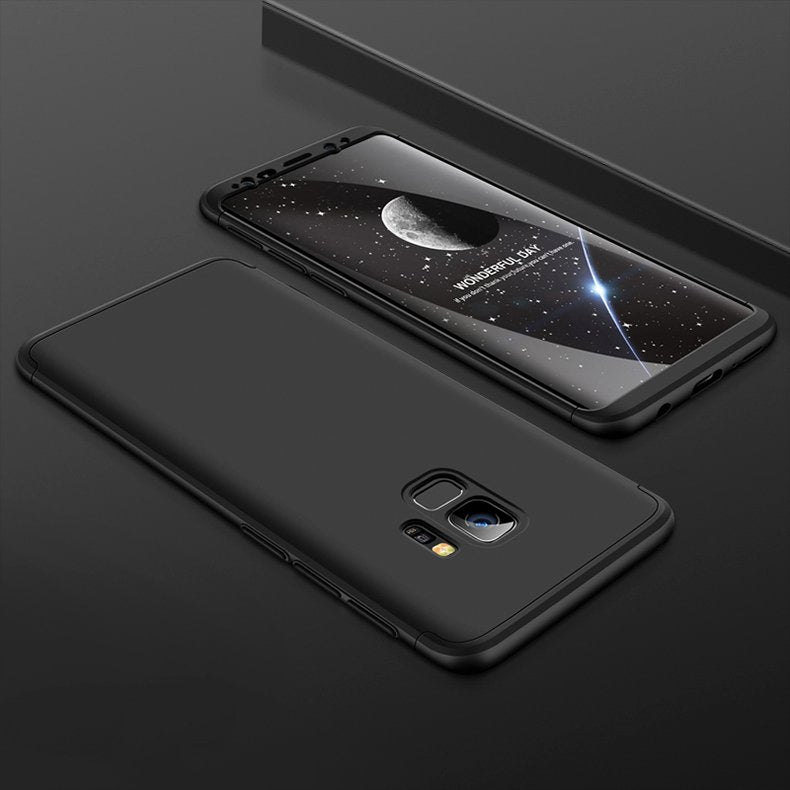 Capa de proteção GKK 360 frontal e traseira capa completa para Samsung Galaxy S9 G960 preto