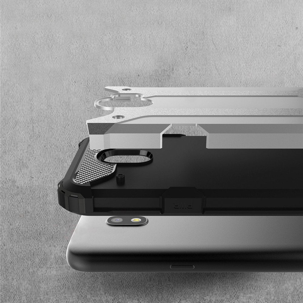 Capa Hybrid Armor Capa resistente e resistente para Samsung Galaxy J2 Pro J210 prata