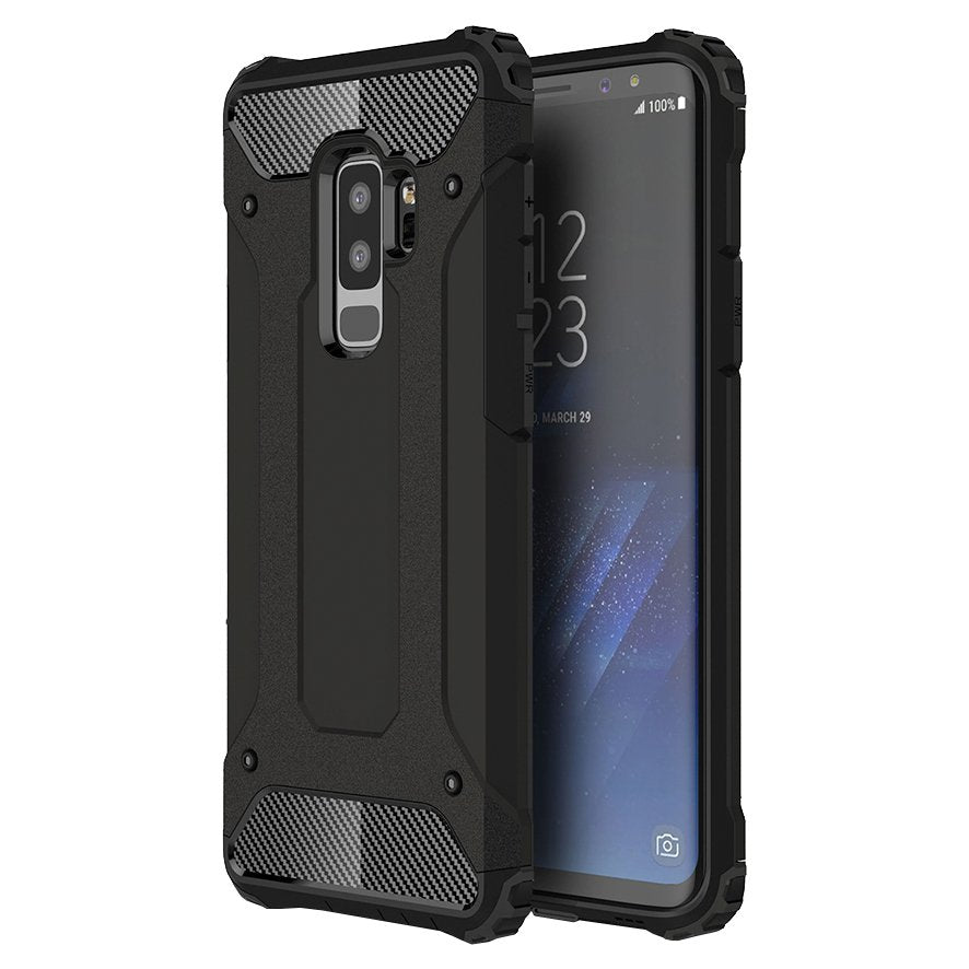 Capa Hybrid Armor Capa resistente e resistente para Samsung Galaxy S9 Plus G965 preta