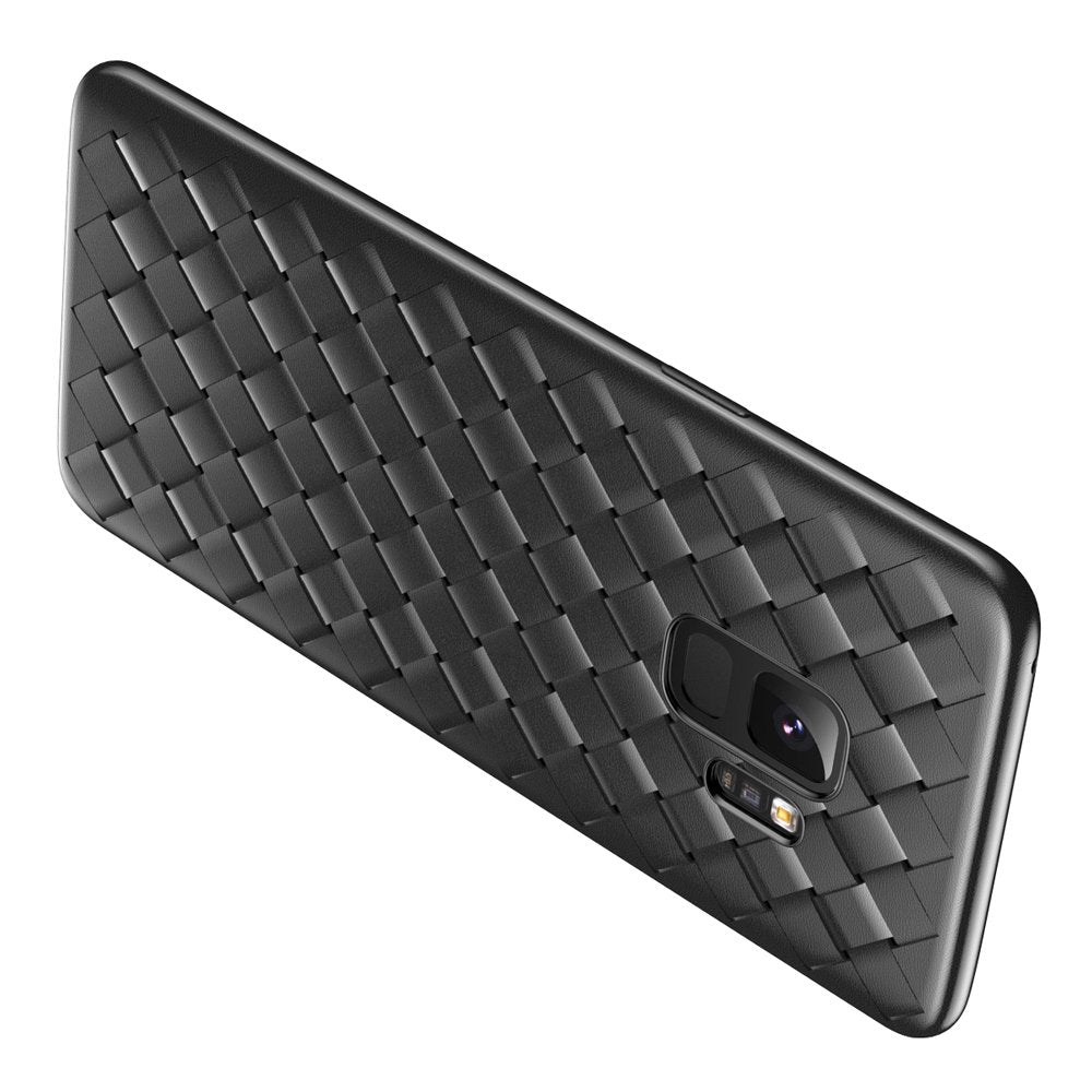 Baseus BV capa de tecido em gel TPU com design de textura de trama para Samsung Galaxy S9 G960 preto (WISAS9-BV01)