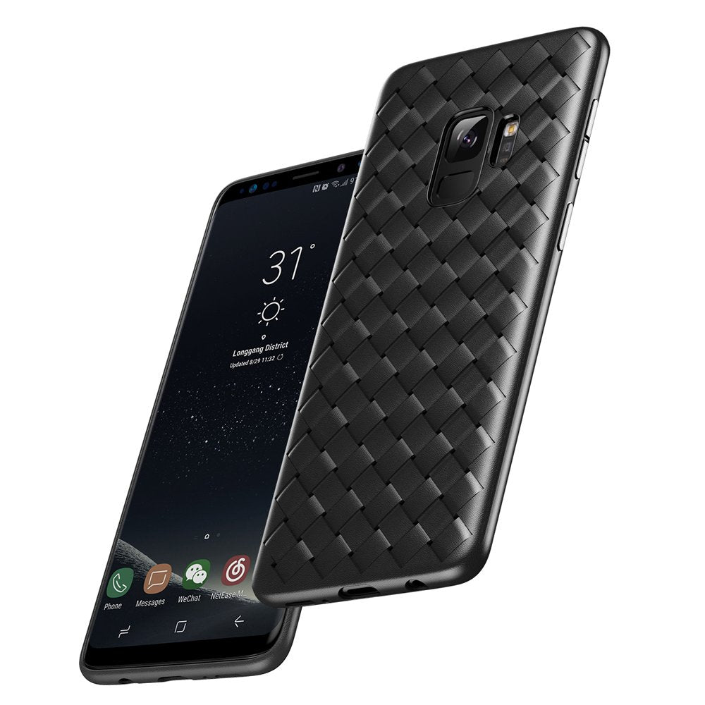 Baseus BV capa de tecido em gel TPU com design de textura de trama para Samsung Galaxy S9 G960 preto (WISAS9-BV01)
