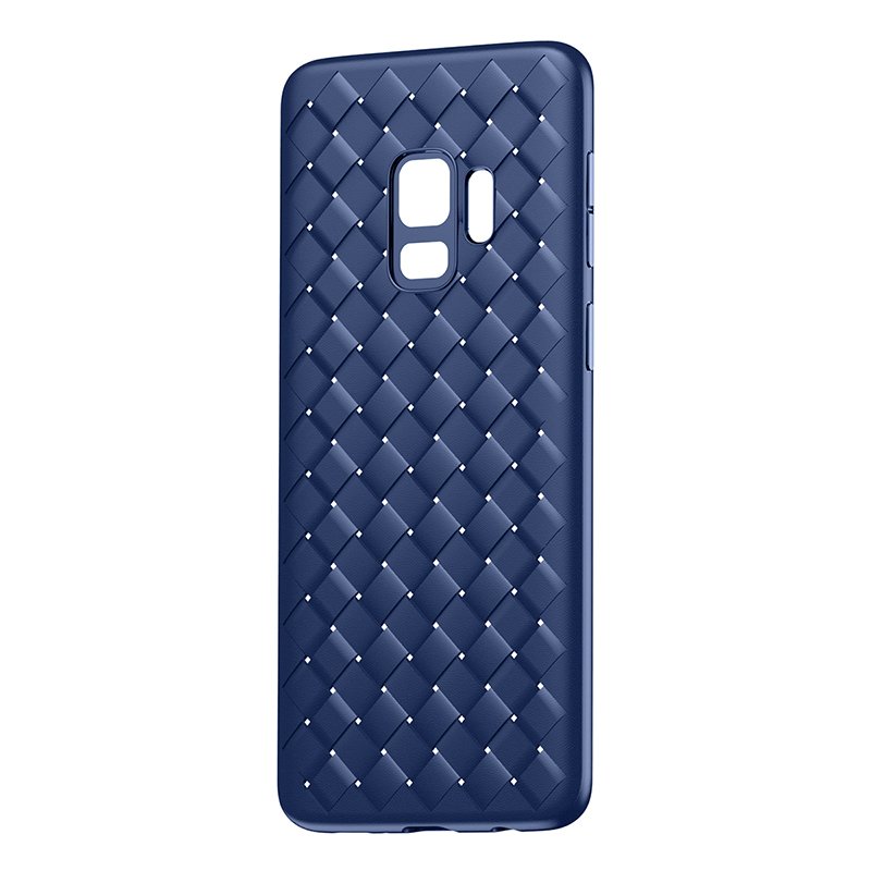 Baseus BV capa de tecido em gel TPU com design de textura de trama para Samsung Galaxy S9 G960 azul (WISAS9-BV15)