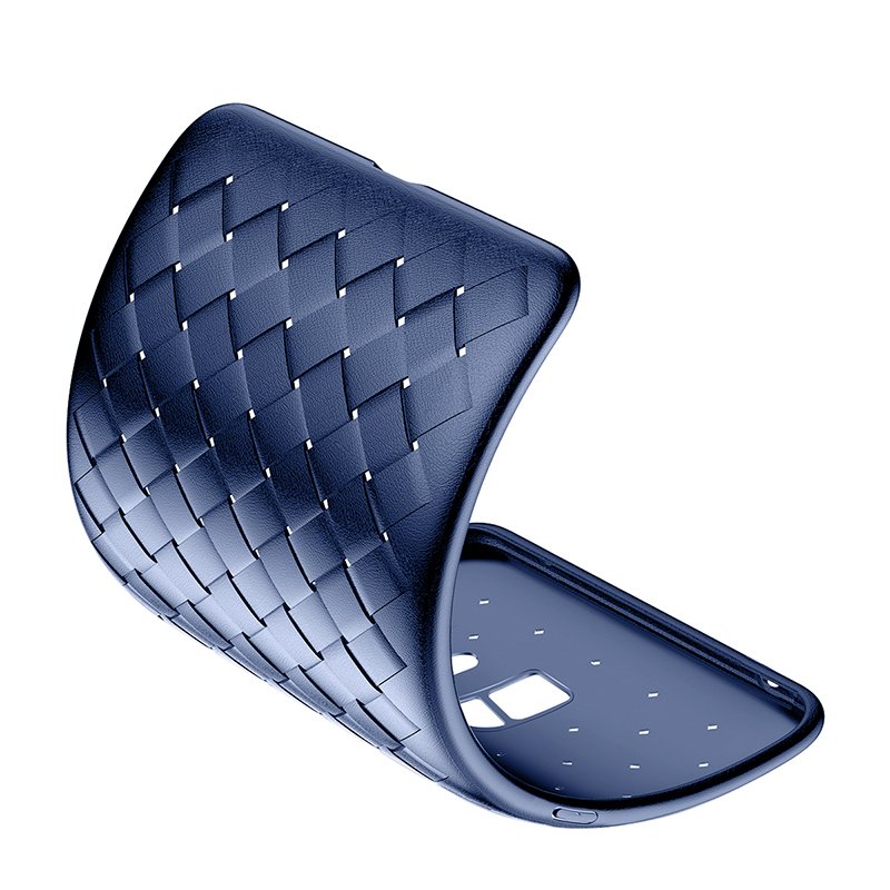 Baseus BV capa de tecido em gel TPU com design de textura de trama para Samsung Galaxy S9 G960 azul (WISAS9-BV15)