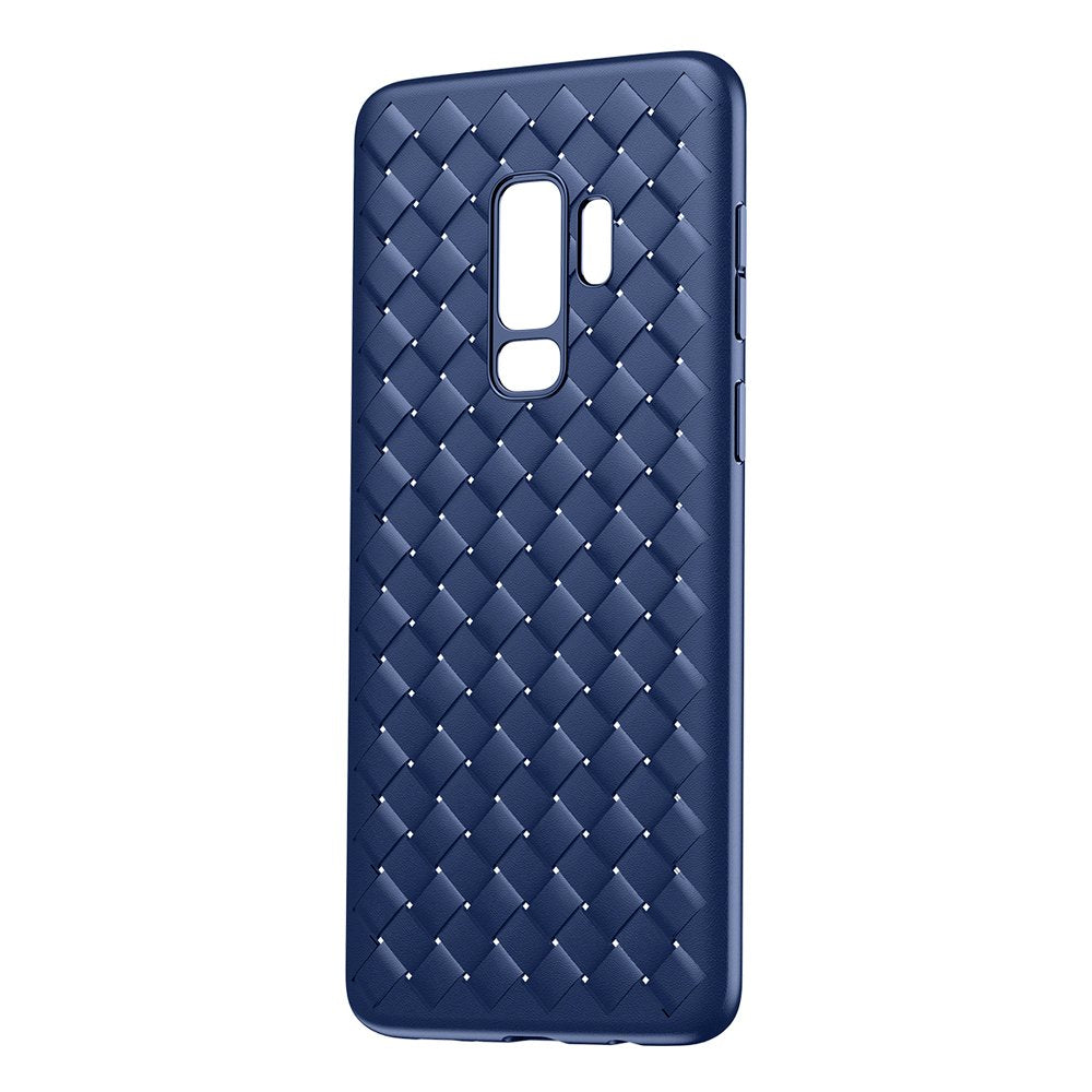 Baseus BV capa de tecido em gel TPU com design de textura de trama para Samsung Galaxy S9 Plus G965 azul (WISAS9P-BV15)