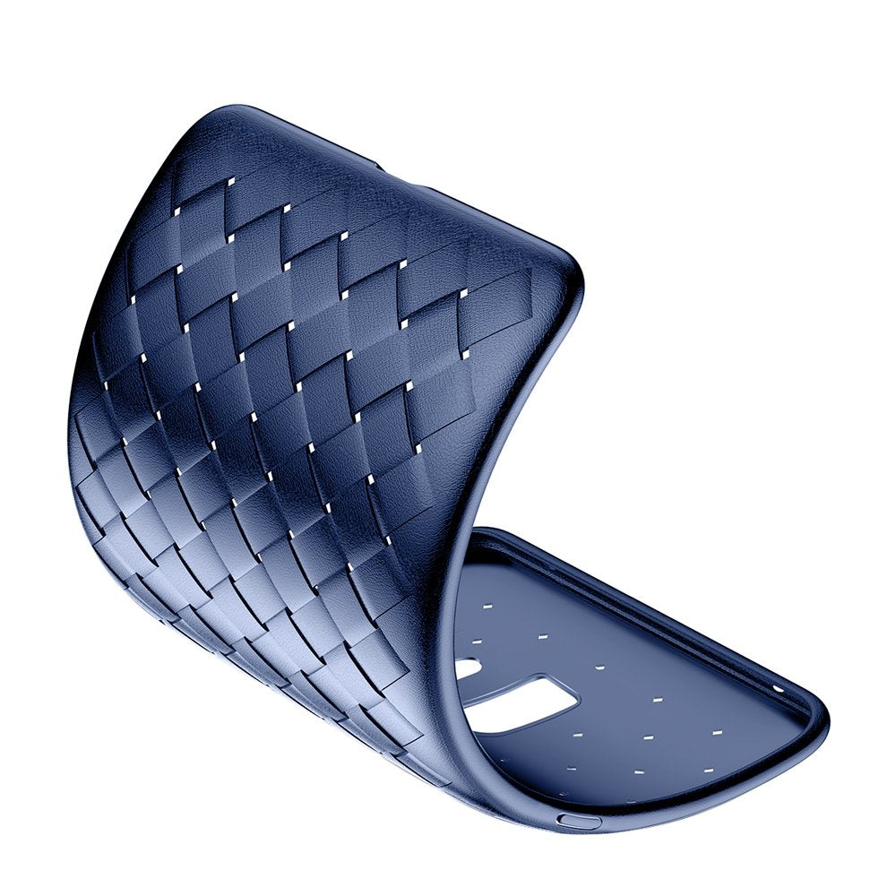 Baseus BV capa de tecido em gel TPU com design de textura de trama para Samsung Galaxy S9 Plus G965 azul (WISAS9P-BV15)