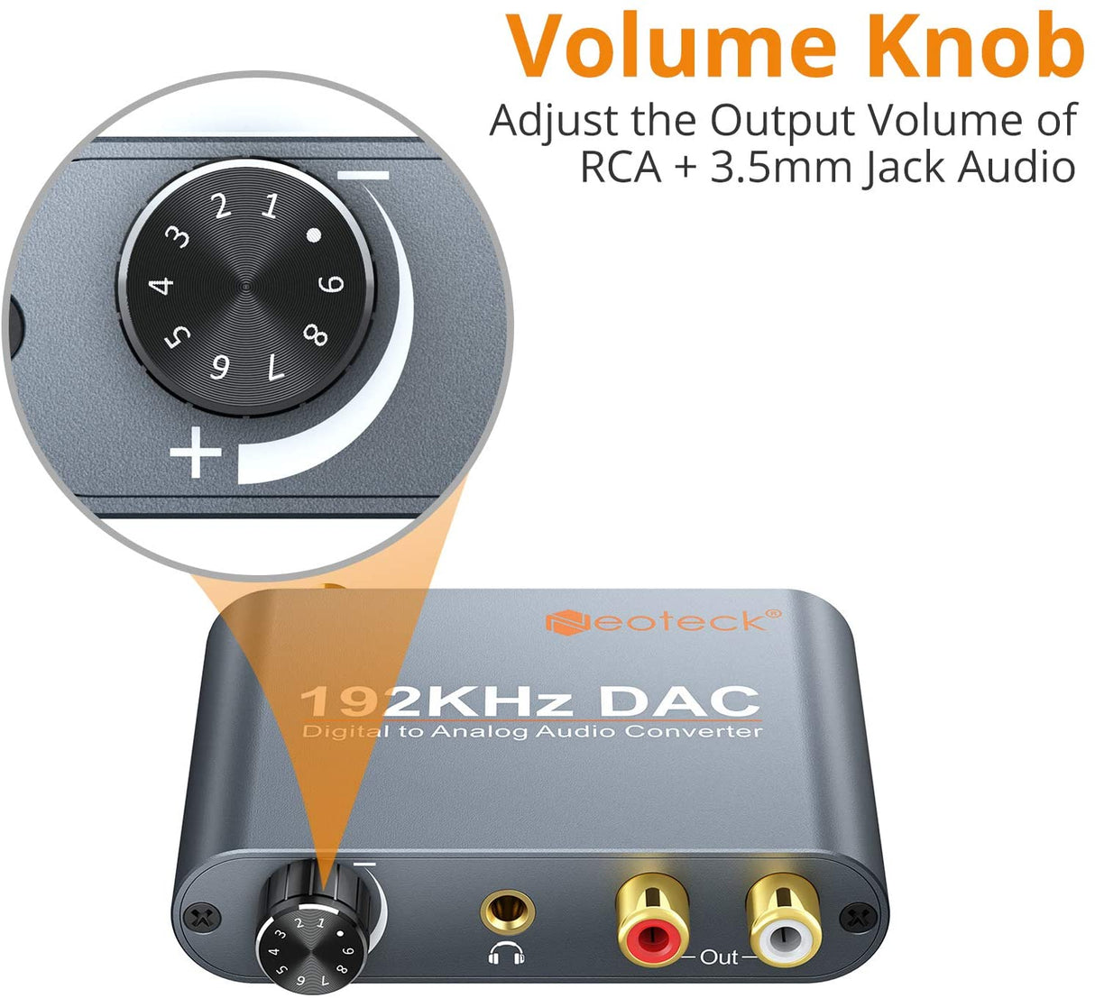 Neotec Conversor de Audio Digital para Analógico 192kHz