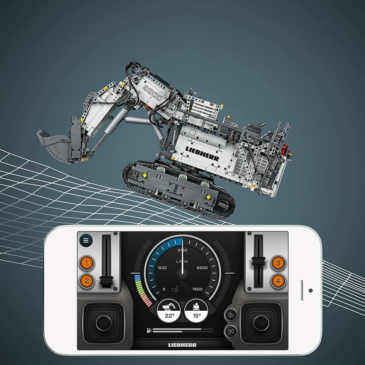 LEGO Technic 42100 Escavadora Liebherr R 9800