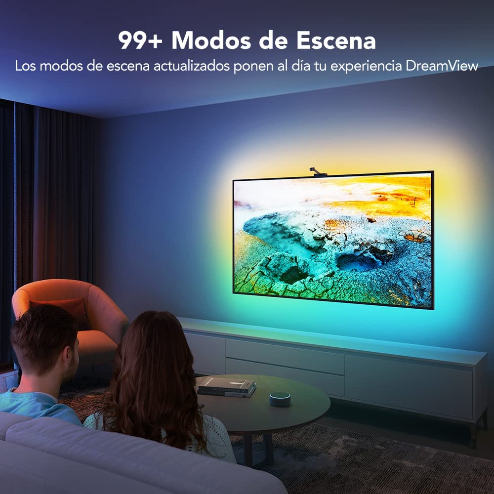 Govee DreamView Fita LED 5m com Câmara para TV 75" a 85" Compatível com Alexa e Google Assistent