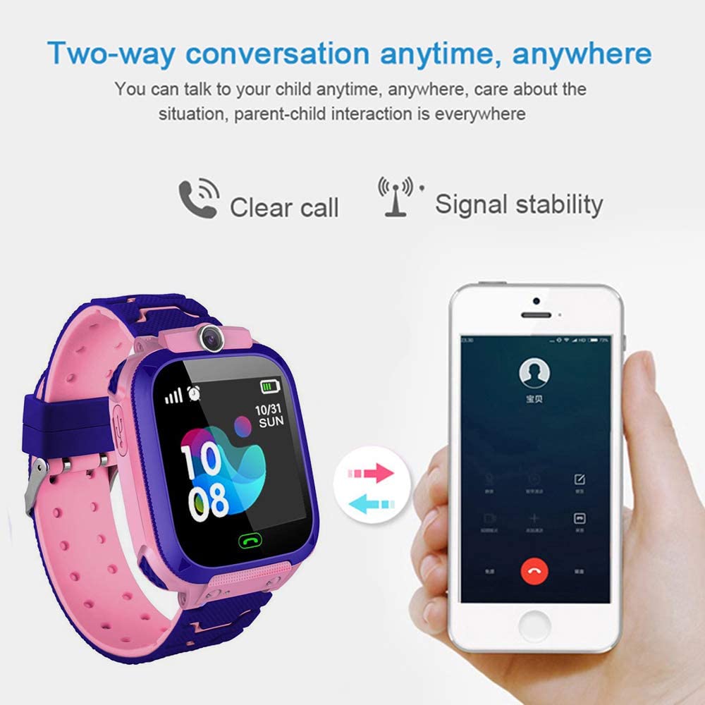 Smartwatch S8 Kids com Posicionamento GPS para Crianças (Rosa)